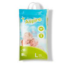 Aspire Premium Adult Diaper L Size - 8pcs